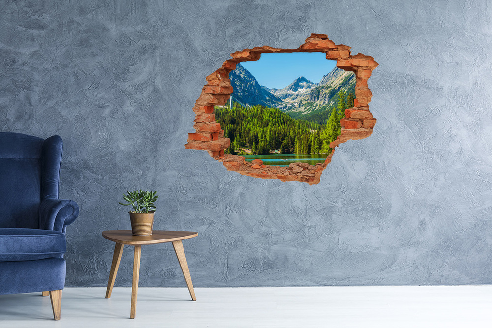naklejka fototapeta 3D widok Jezioro w górach