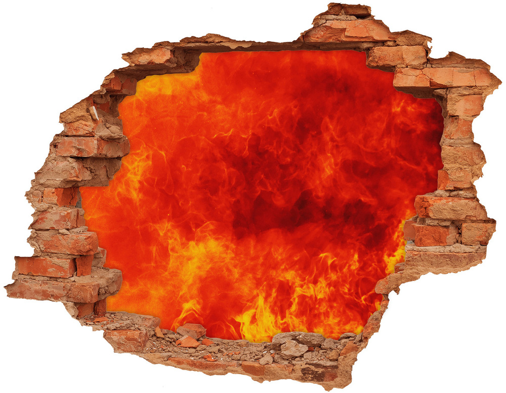 Fototapeta dziura na ścianę Płomienie