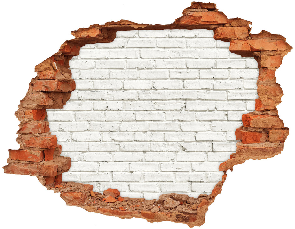 Samoprzylepna dziura ścienna 3D Ceglana ściana