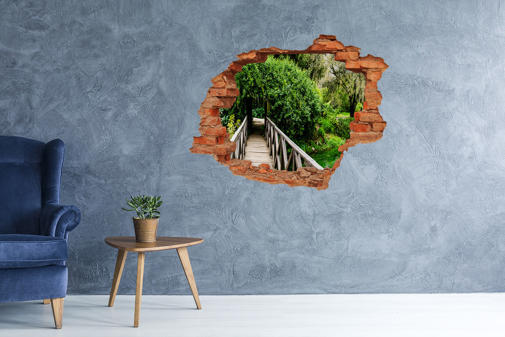 naklejka fototapeta 3D widok Most na rzece