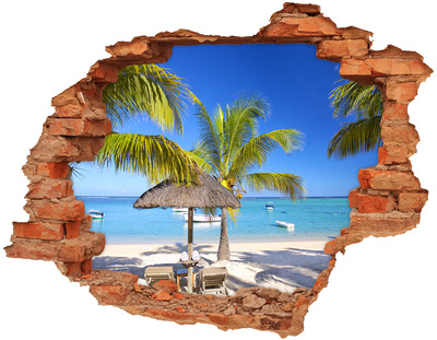naklejka fototapeta 3D widok Plaża Mauritius