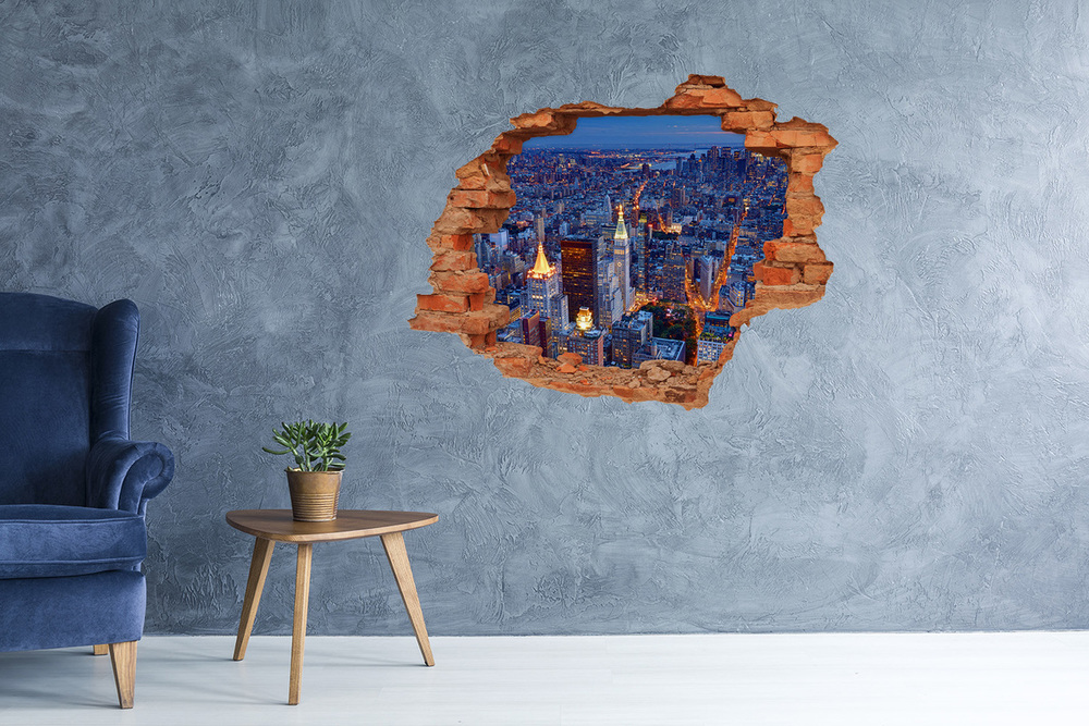 naklejka fototapeta 3D widok Nowy Jork nocą