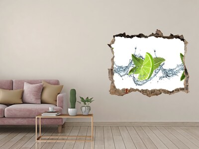 Naklejka 3D dziura samoprzylepna Limonka
