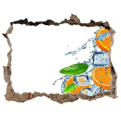 Naklejka 3D dziura samoprzylepna Pomarańcze
