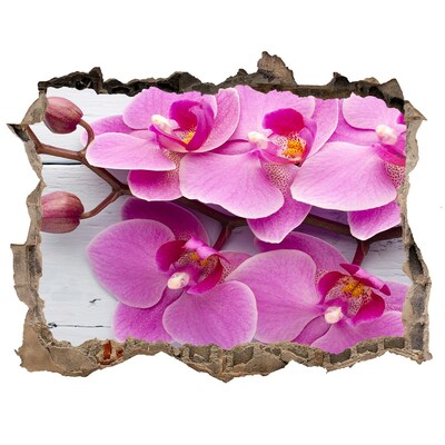 Samoprzylepna naklejka Orchidea na drewnie