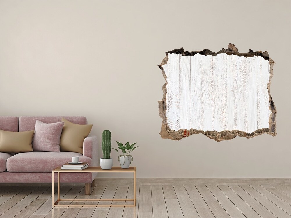 Fototapeta dziura na ścianę Drewniane tło