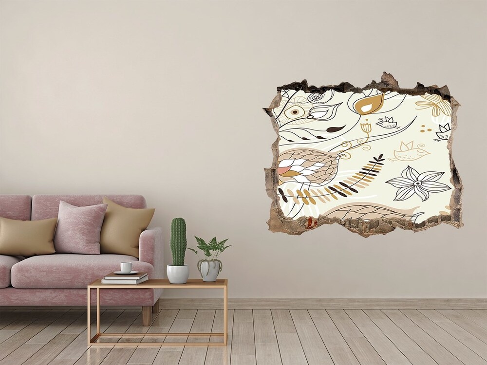 Naklejka 3D dziura samoprzylepna Ornamenty