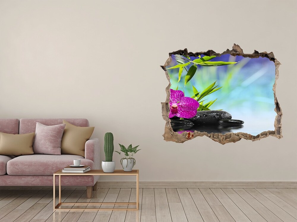 Samoprzylepna dziura na ścianę Orchidea bambus