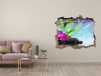 Samoprzylepna dziura na ścianę Orchidea bambus