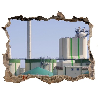 Fototapeta dziura na ścianę 3d Biogazownia
