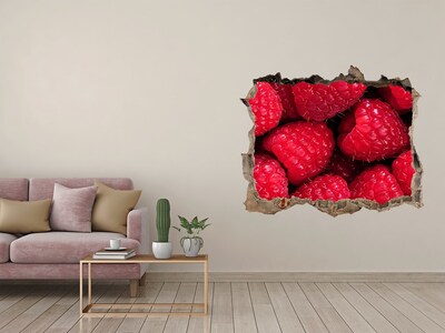 Naklejka 3D dziura na ścianę okleina Maliny