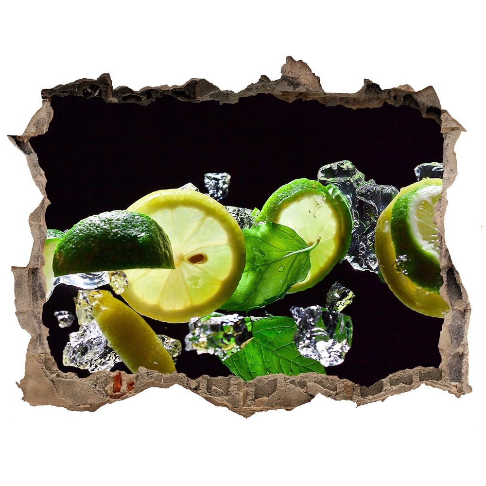 Naklejka 3D dziura okleina beton Mojito