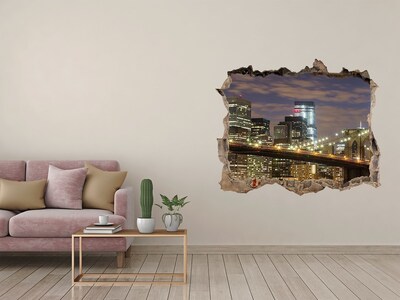 Fototapeta dziura na ścianę 3d Most Brookliński