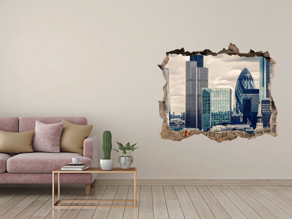 Fototapeta dziura na ścianę 3d Drapacze chmur
