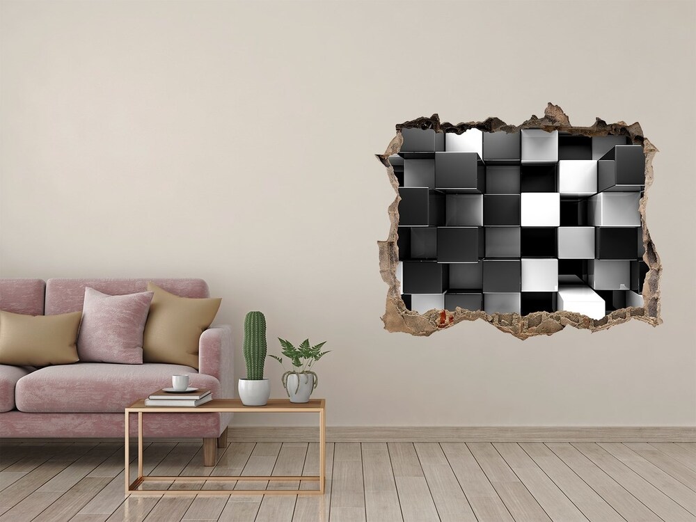 Dziura 3d fototapeta na ścianę Abstrakcja kostki