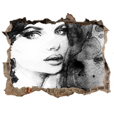 Fototapeta dziura na ścianę Kobieta portret