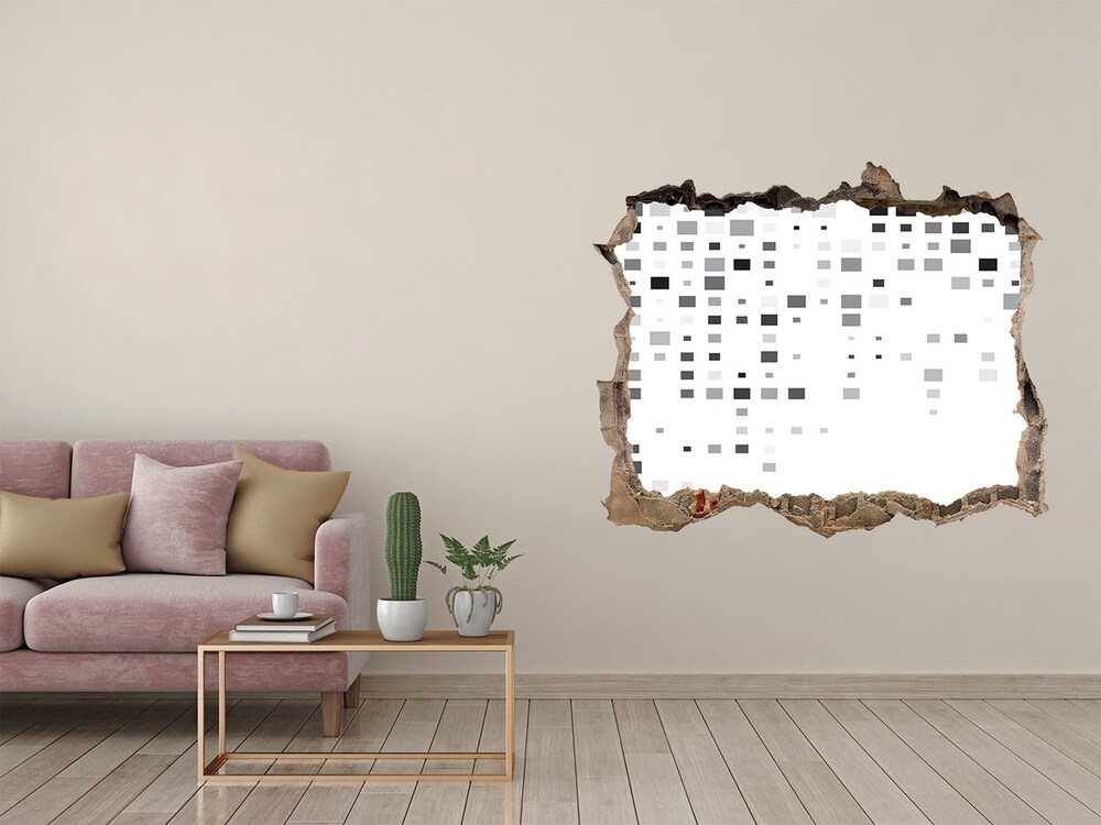 Samoprzylepna dziura ścienna Abstrakcja kwadraty