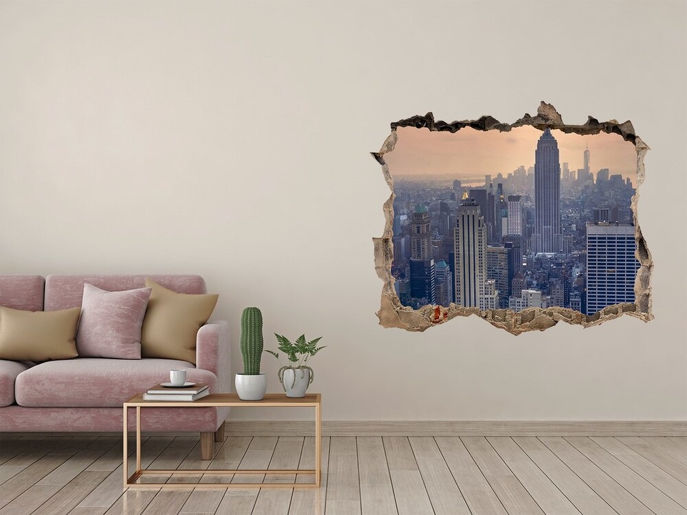 Fototapeta dziura na ścianę 3d Manhattan Nowy Jork
