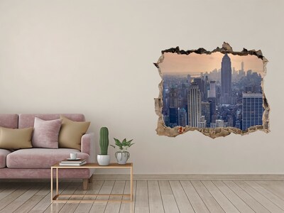 Fototapeta dziura na ścianę 3d Manhattan Nowy Jork