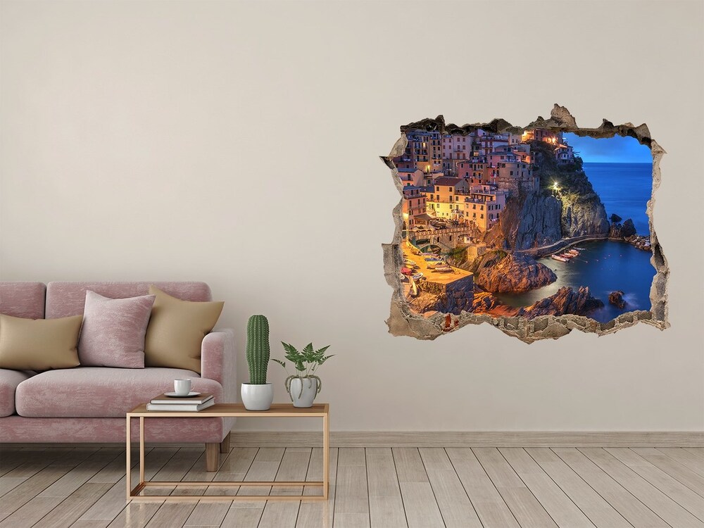 Fototapeta dziura na ścianę 3d Manarola Włochy