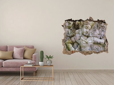 Fototapeta dziura na ścianę 3d Kamienna rzeźba