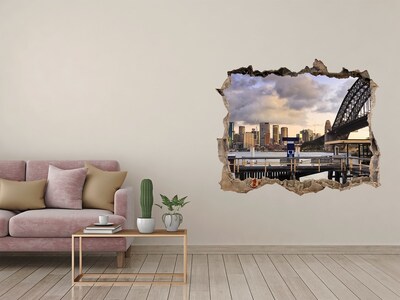 Fototapeta dziura na ścianę 3d Most w Sydney