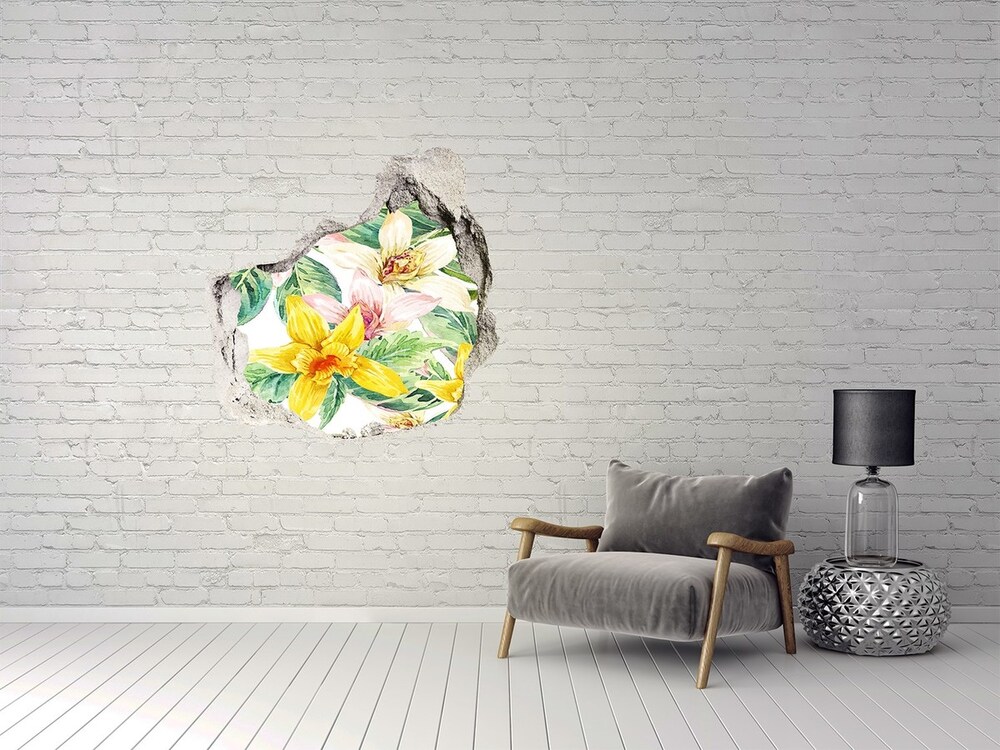 Naklejka 3D dziura samoprzylepna Orchidea