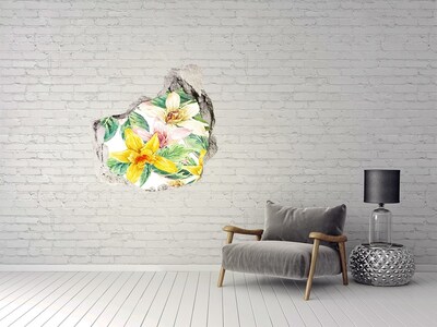Naklejka 3D dziura samoprzylepna Orchidea