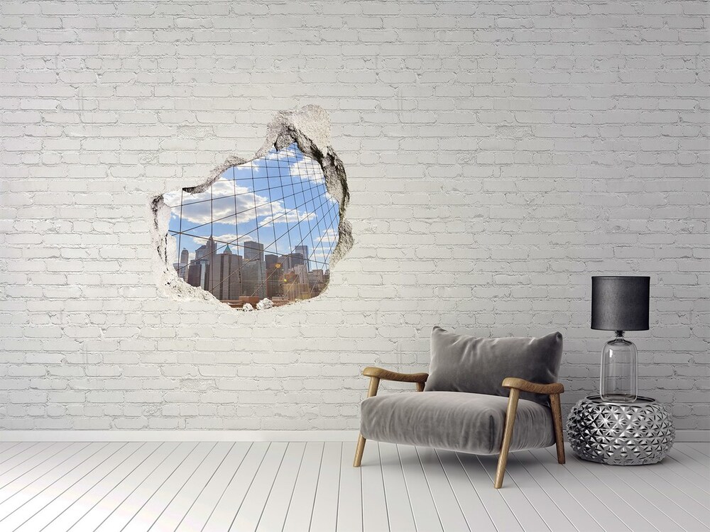 Fototapeta dziura na ścianę 3d Most Nowy Jork