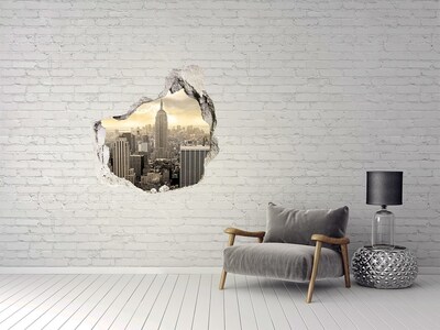 Fototapeta dziura na ścianę 3d Manhattan Nowy Jork