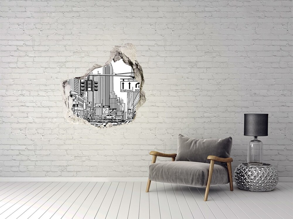 Fototapeta dziura na ścianę 3d Ulice Nowego Jorku