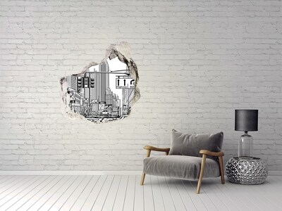 Fototapeta dziura na ścianę 3d Ulice Nowego Jorku
