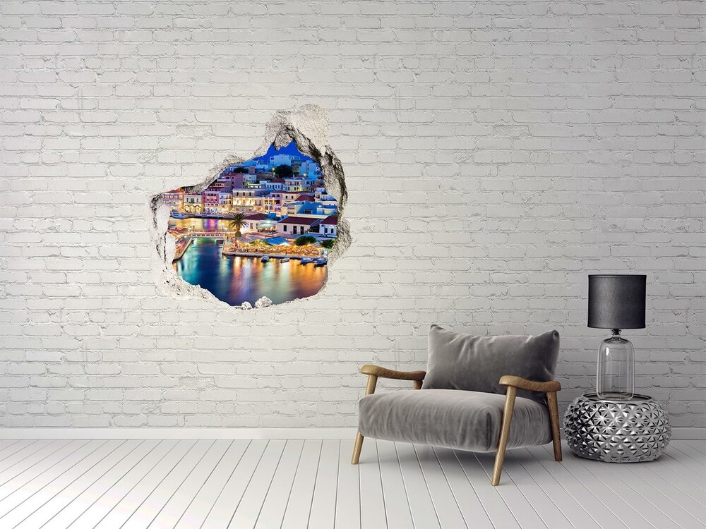 Fototapeta dziura na ścianę 3d Kreta Grecja