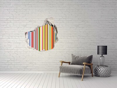 Dziura 3d fototapeta na ścianę Kolorowe paski