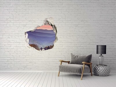 naklejka fototapeta 3D Zachód słońca góry