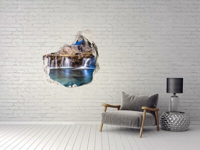 naklejka fototapeta 3D Wodospad w górach