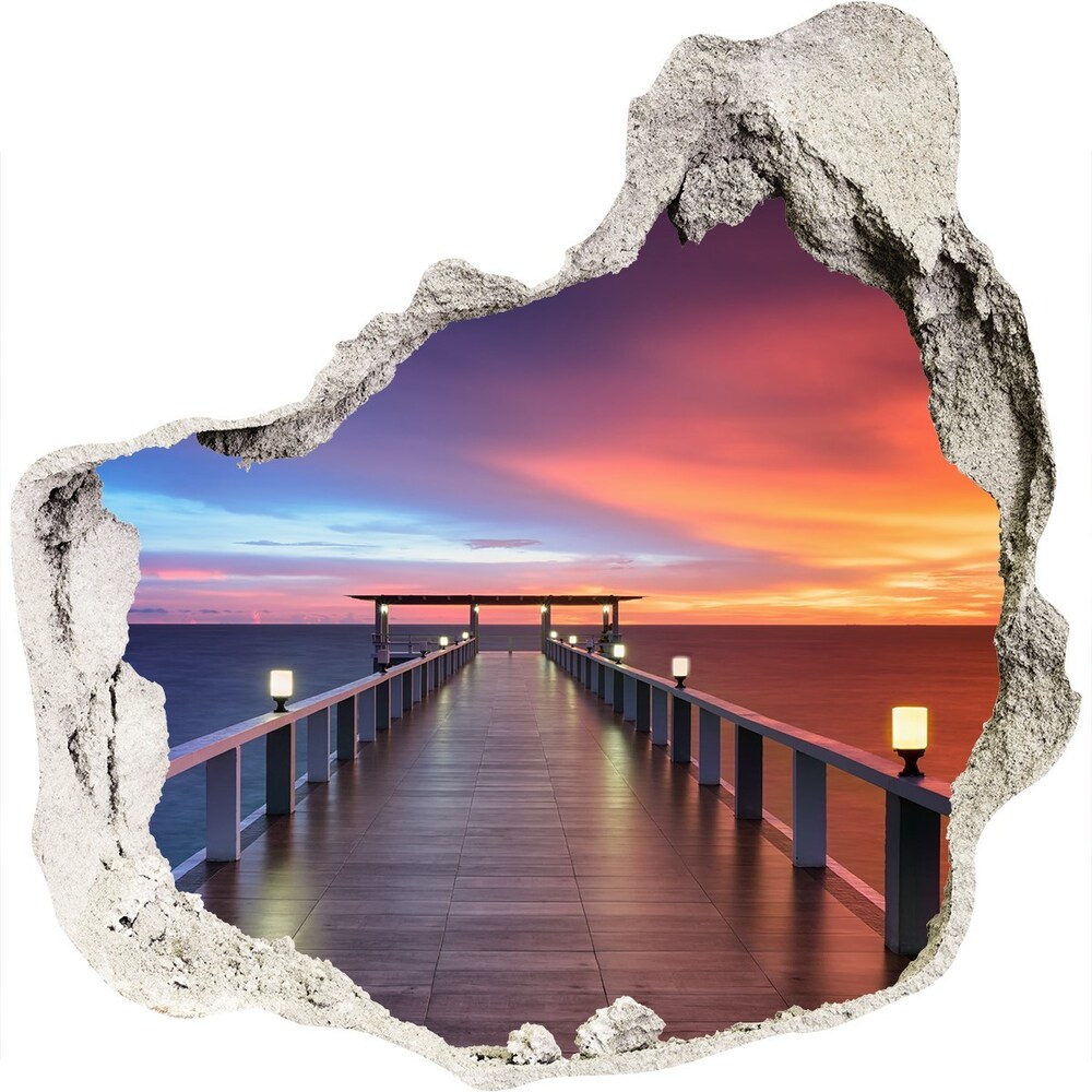 naklejka fototapeta 3D widok Drewniany most