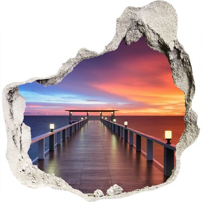 naklejka fototapeta 3D widok Drewniany most