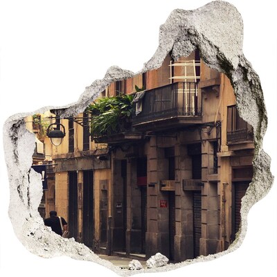 Fototapeta dziura na ścianę 3d Ulice Barcelony