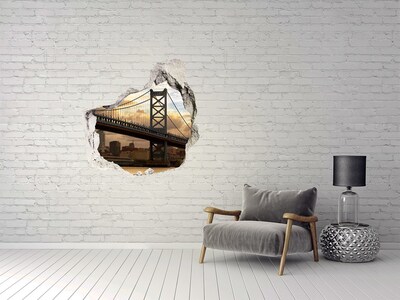 Fototapeta dziura na ścianę 3d Most Philadelphia