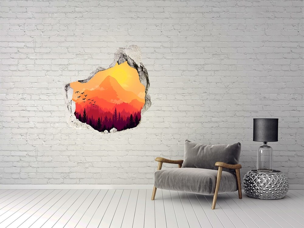 naklejka fototapeta 3D widok Górski pejzaż