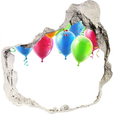 Fototapeta dziura na ścianę Kolorowe balony