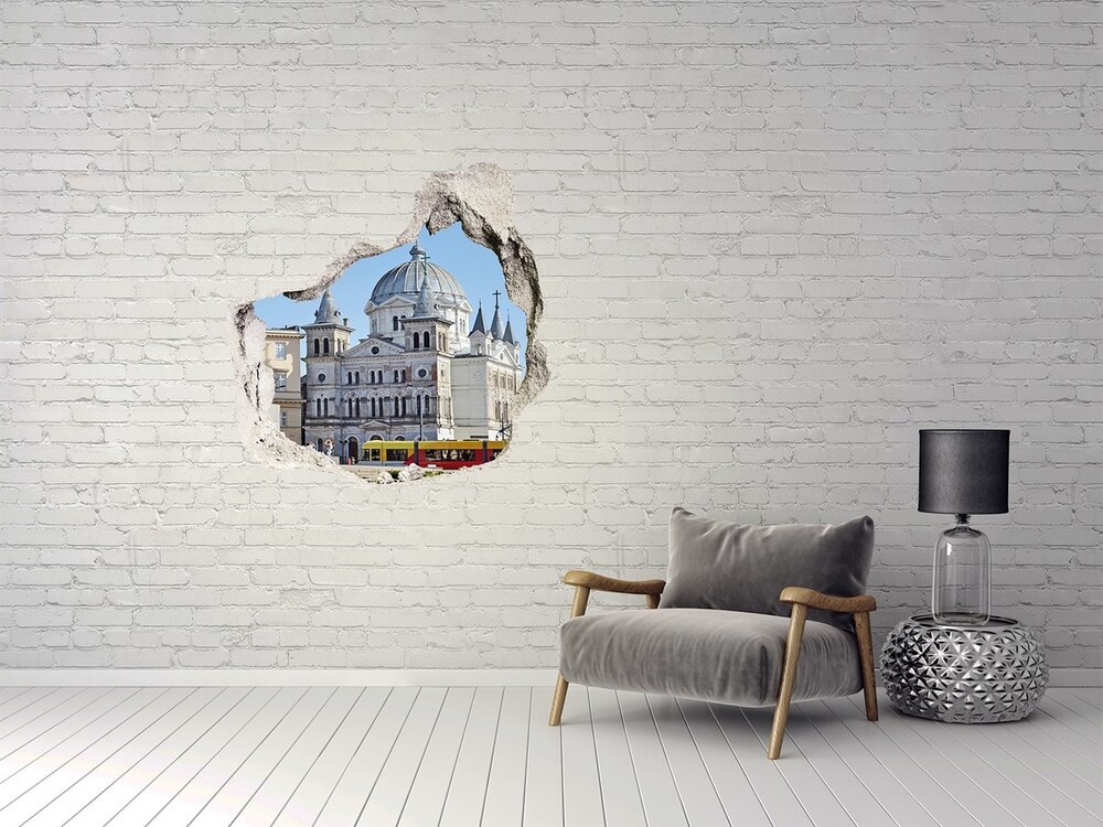 Fototapeta dziura na ścianę 3d Plac Wolności Łódź
