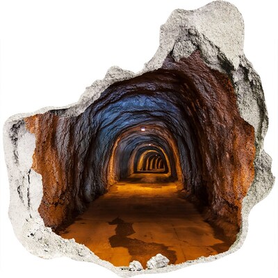 Fototapeta dziura na ścianę 3d Podziemny tunel