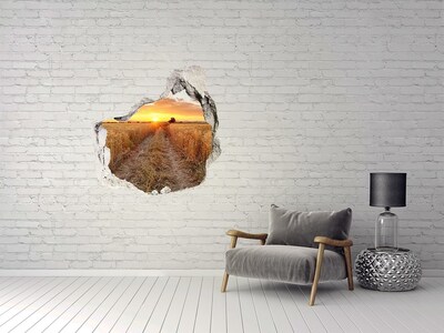 naklejka fototapeta 3D widok Pole pszenicy