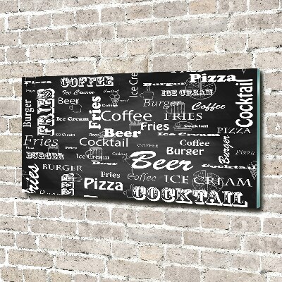 Foto obraz akryl Menu w restauracji