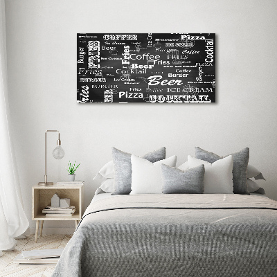 Foto obraz akryl Menu w restauracji