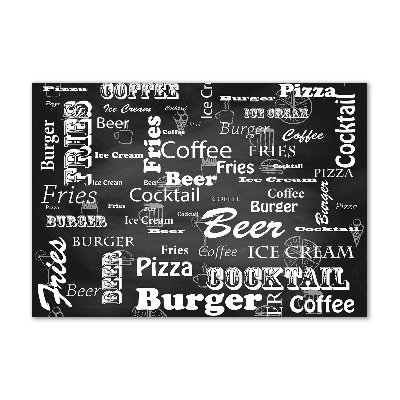 Foto obraz akryl Menu w restauracji