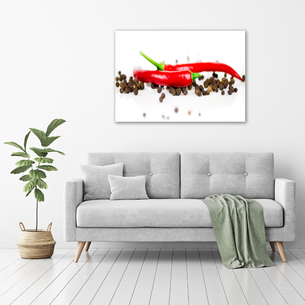 Obraz zdjęcie szkło akryl Chilli i pieprz