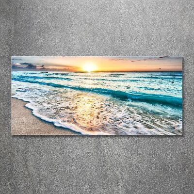 Foto obraz akryl Zachód słońca plaża